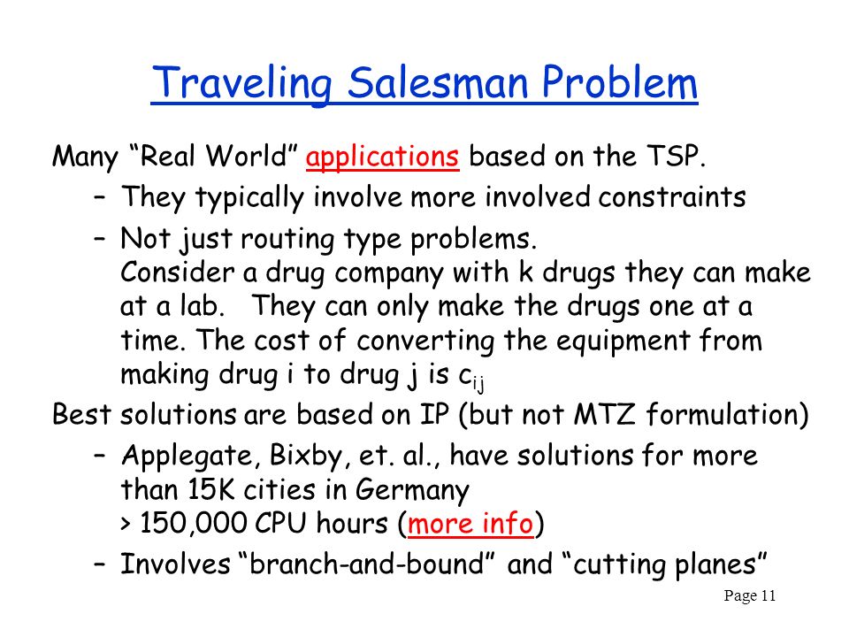 Applications Of Travelling Salesman Problem