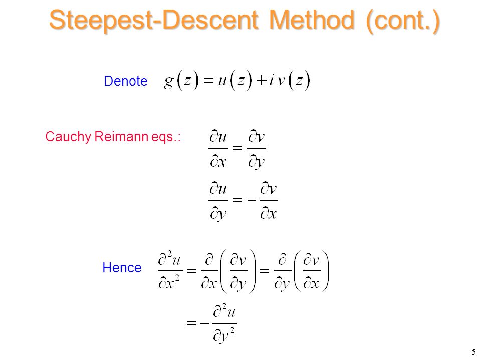Method of Steepest Descent