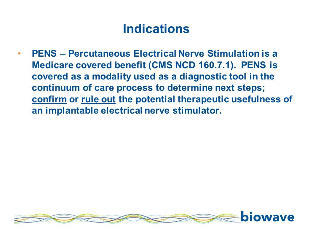 Percutaneous Electrical Nerve Stimulation System - ppt download