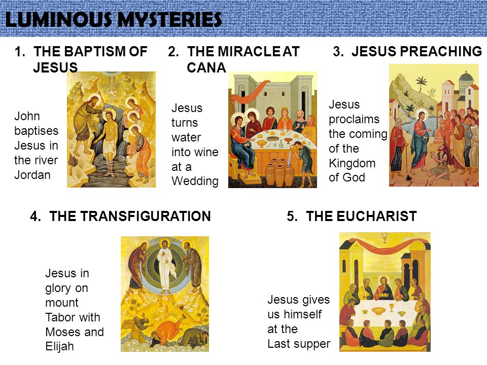 what are the five luminous mysteries