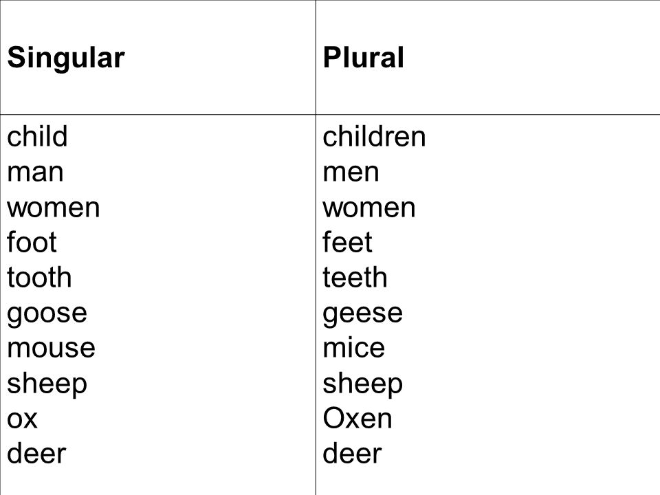 Множественные слова ребенок. Noun singular and plural правило. Примеры Noun singular и plural. Singular and plural исключения. Plural Nouns презентация.