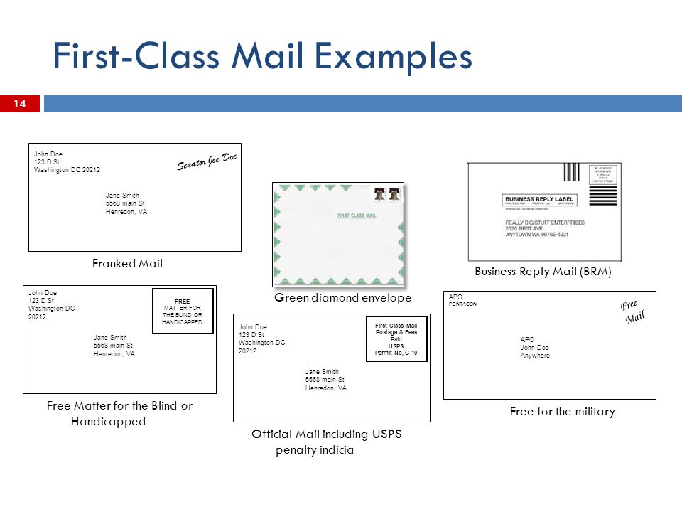 USPS First-Class Mail®, First Class Postage 