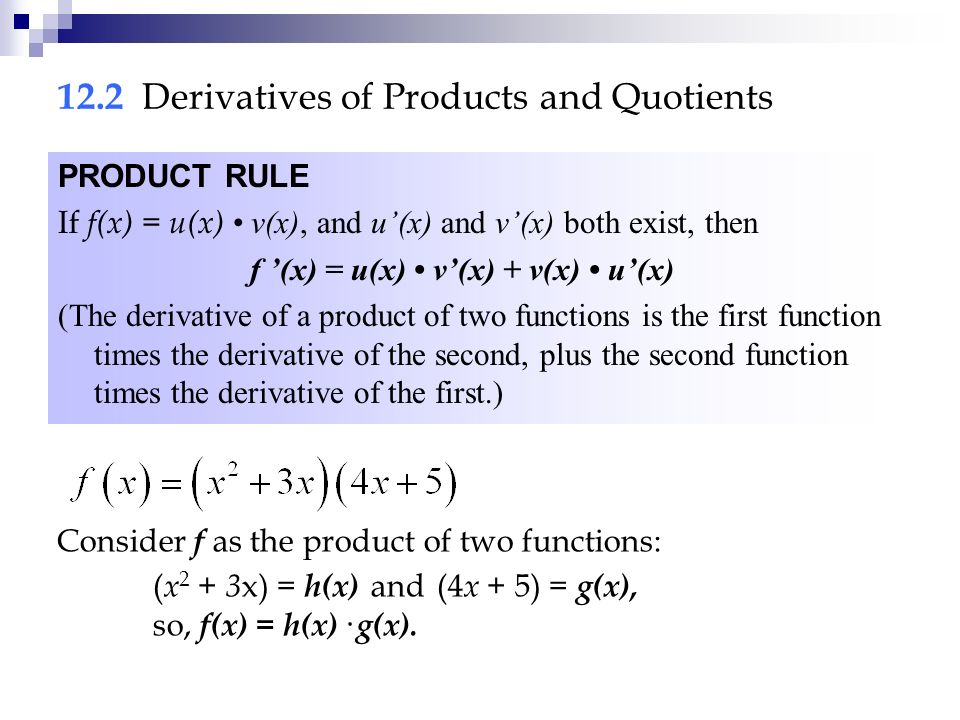 Calculating The Derivative Ppt Download