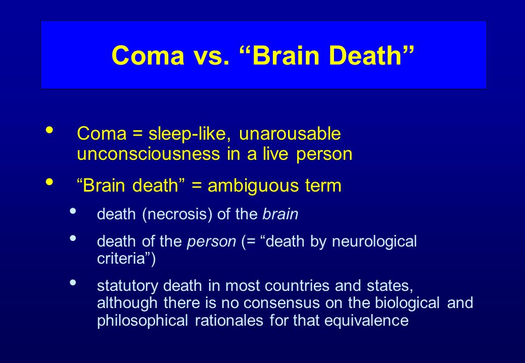 Comatose Vegetative And Minimally Conscious States Ppt Video Online Download