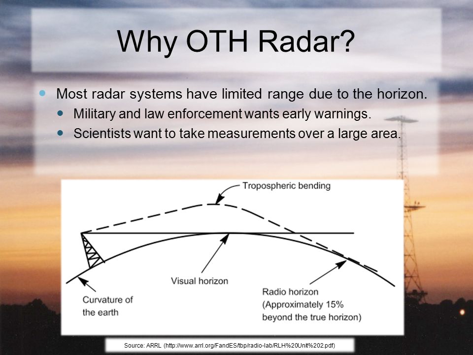 Seeing Beyond: Over The Horizon Radar Systems and HF Propagation Nathaniel  Frissell Lyndell Hockersmith 2 December 2008 ECE-5635: Radar System Design.  - ppt video online download
