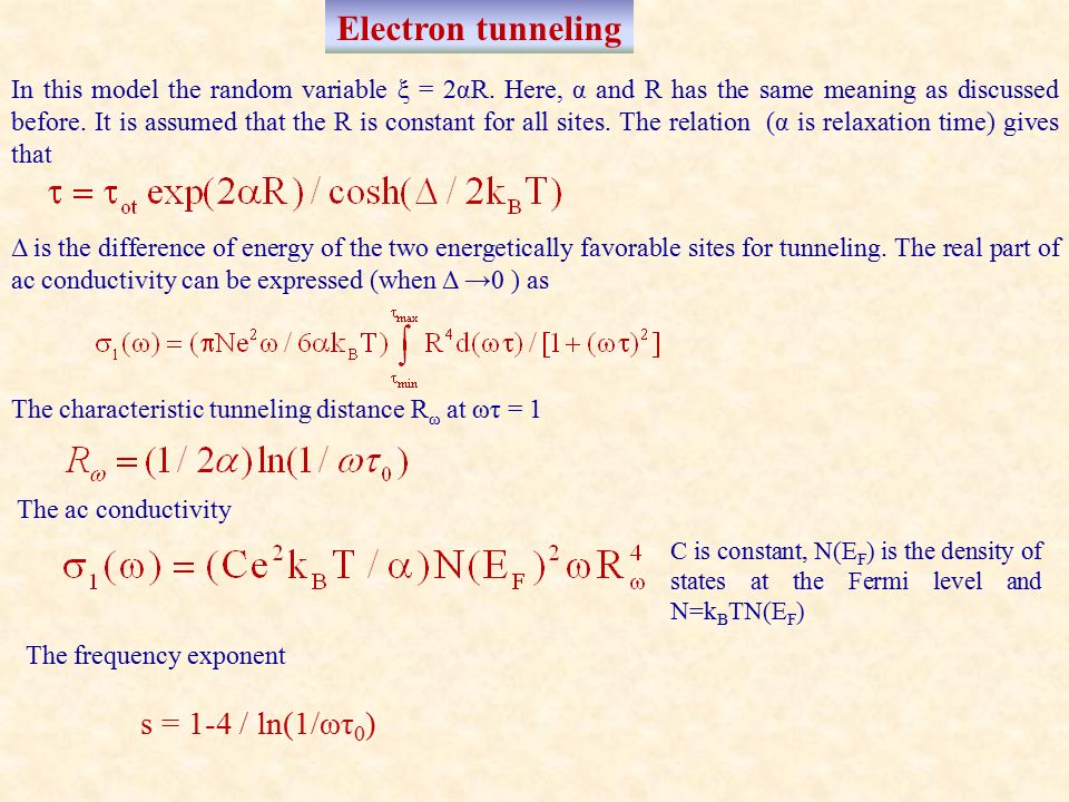 Electron tunneling