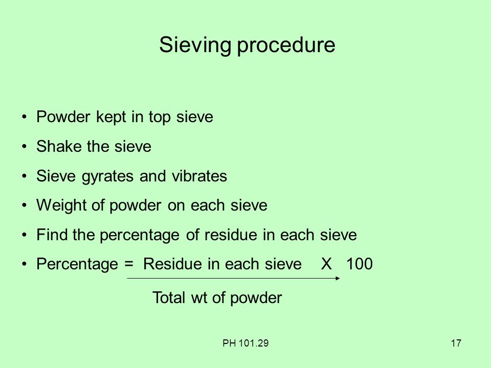 Objectives Size Separation Importance Of Size Separation Sieve Ppt Video Online Download