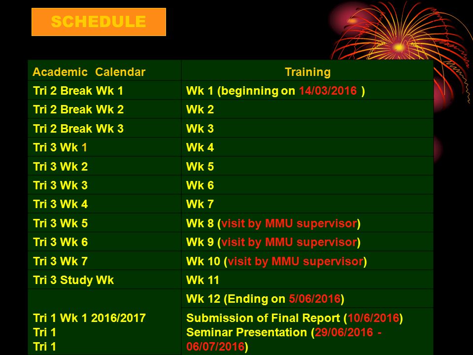 academic calendar mmu 15/16 Gina Strickland