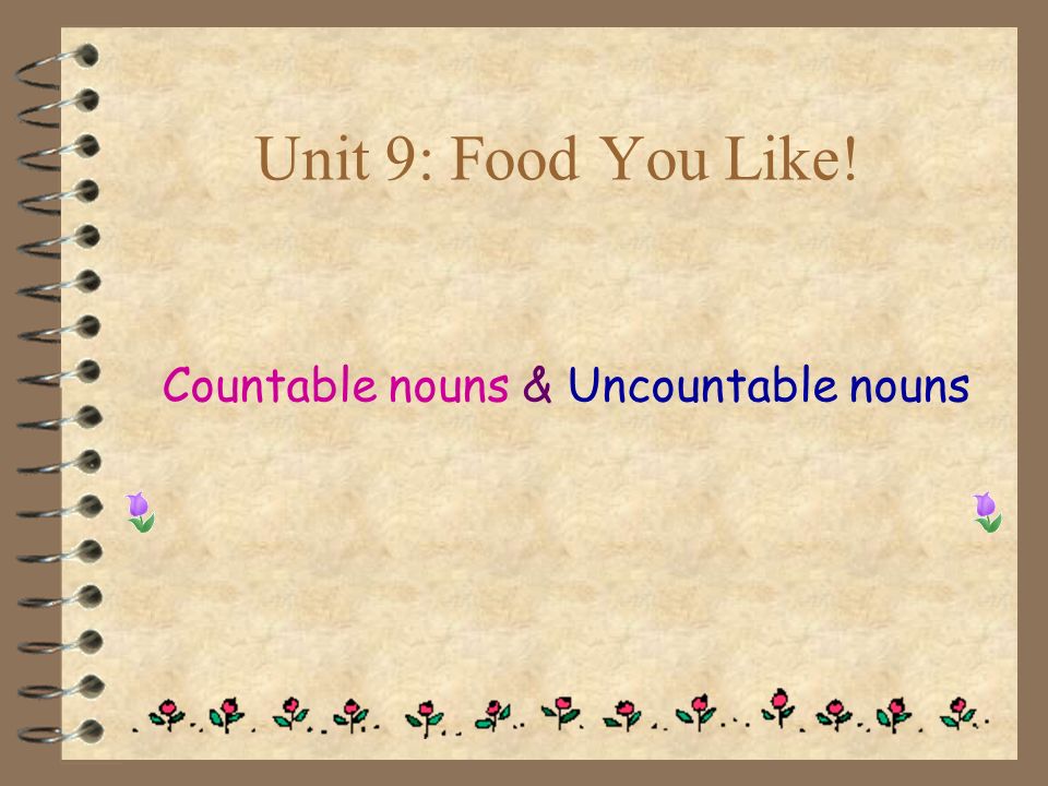 Countable nouns & Uncountable nouns