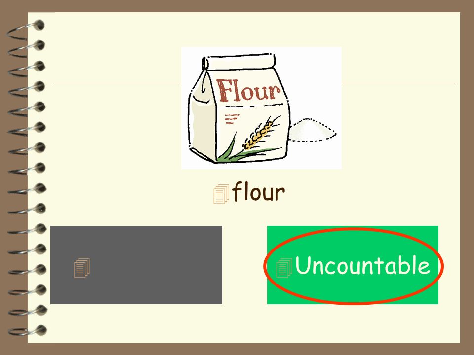 flour Countable Uncountable