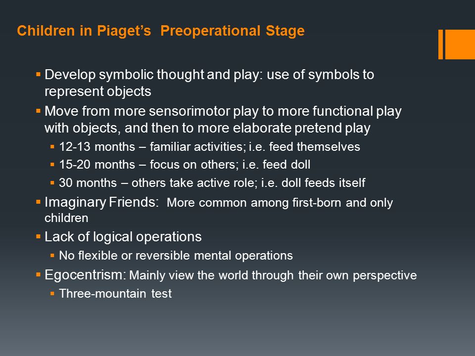 what is the preoperational stage