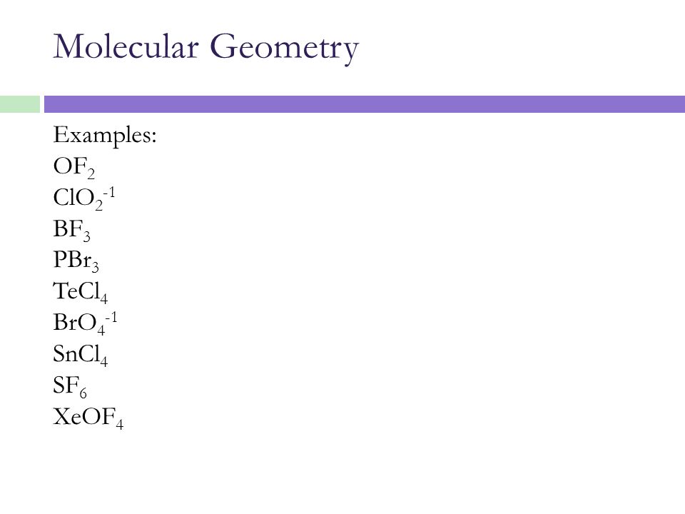 Tecl4 Molecular Geometry