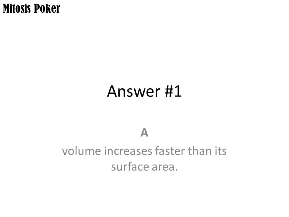A volume increases faster than its surface area.