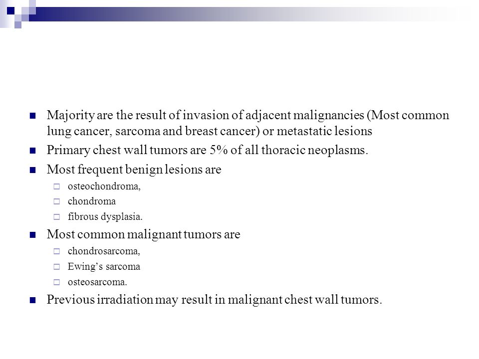 Chest Wall Tumors And Congenital Chest Wall Malformations Ppt Video Online Download