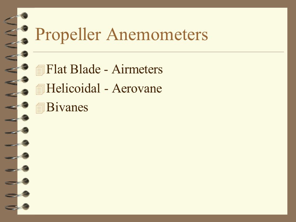 Propeller Anemometers