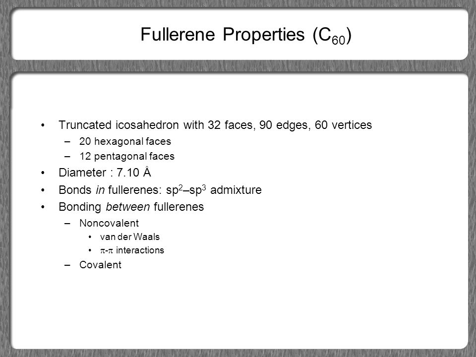 physical properties of buckminsterfullerene