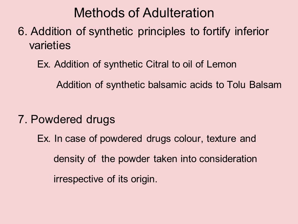 drug adulteration ppt