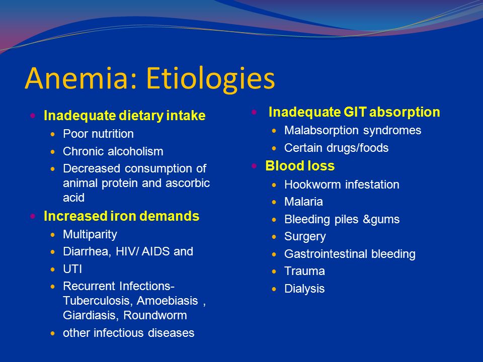 Giardiasis anaemia