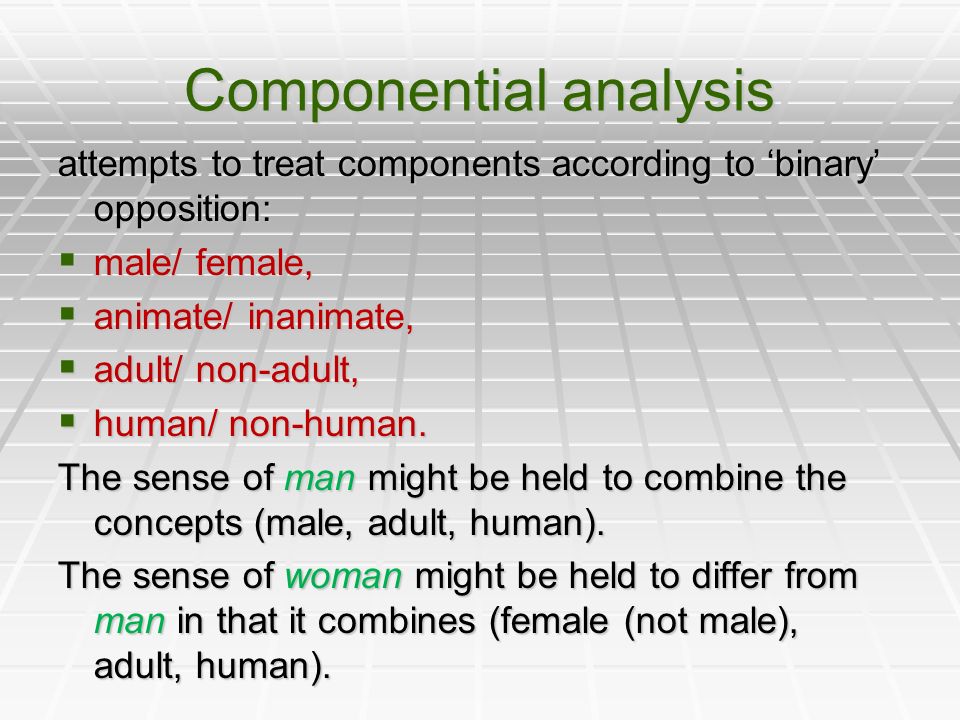 Componential analysis