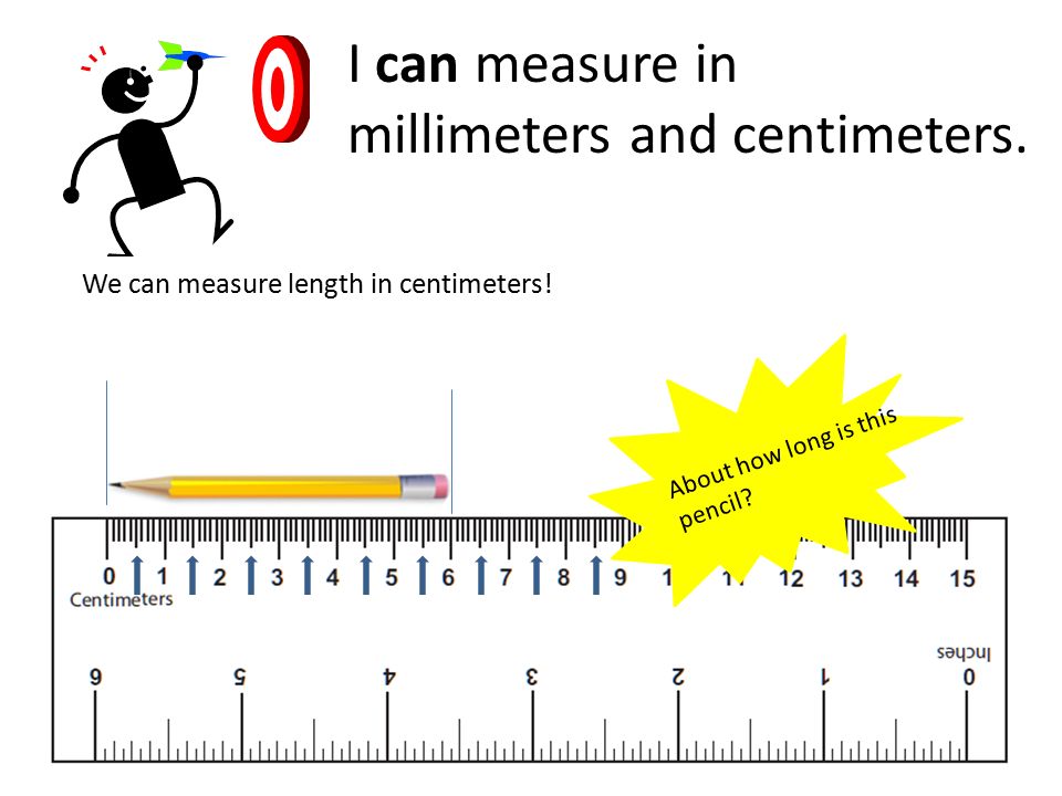 Measuring in centimetres with a ruler