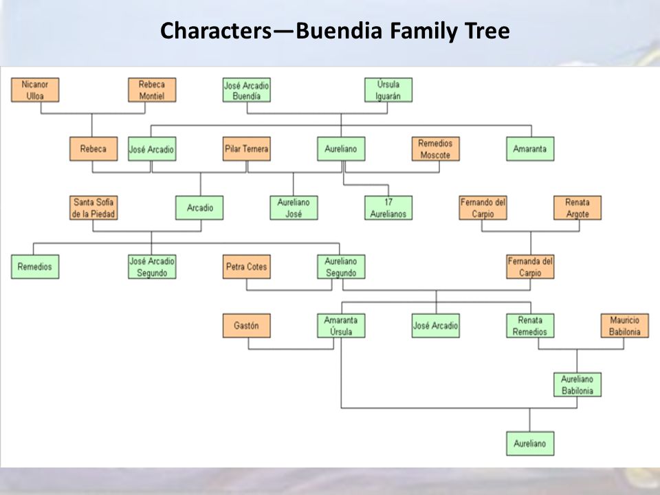 Characters—Buendia Family Tree