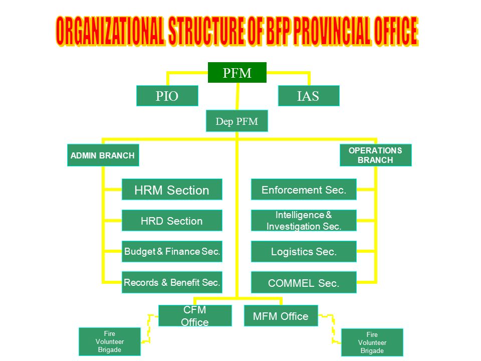 Bfp Organizational Chart 2018