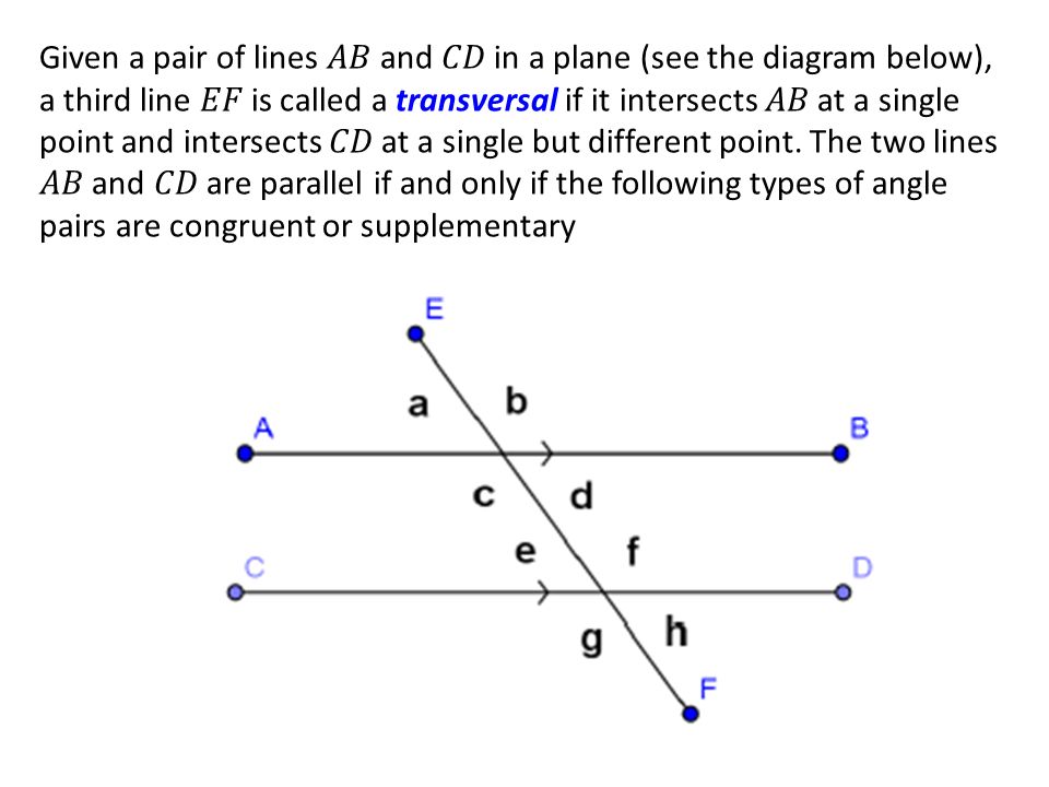 Solve for Unknown Angles- Transversals - ppt download