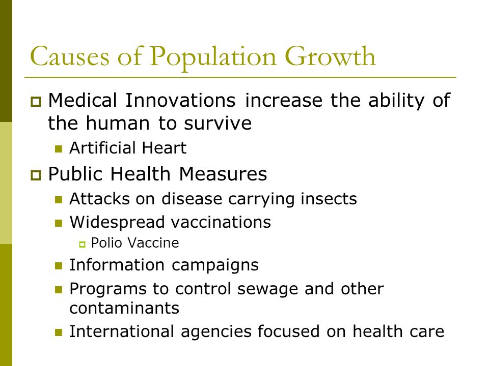 Causes of Population Growth