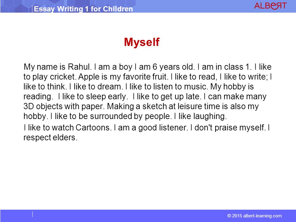 how can i write an essay about myself