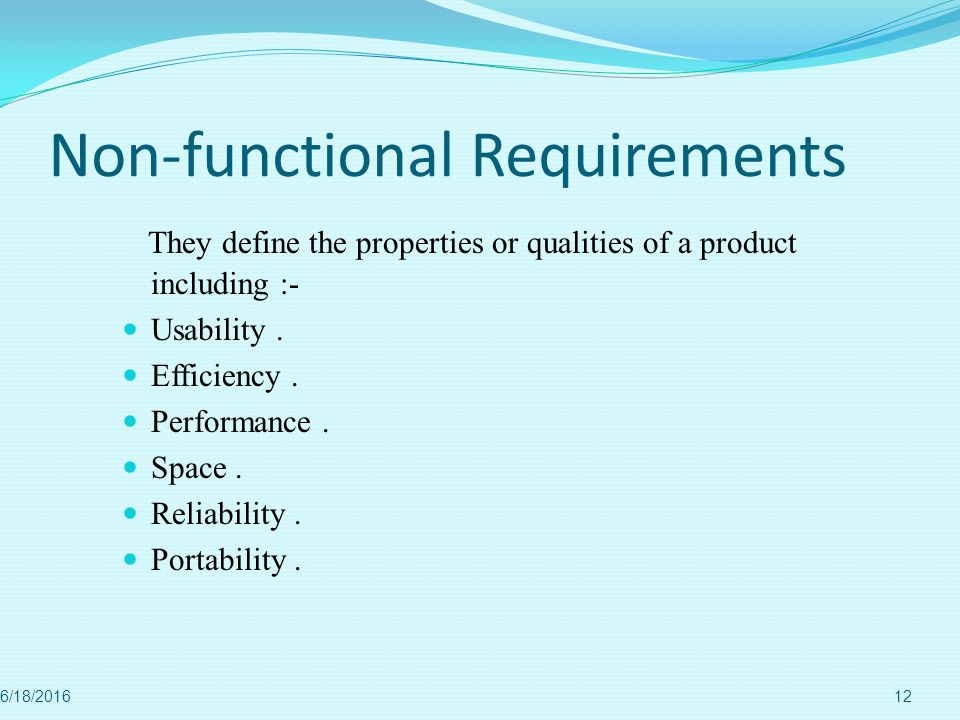 Non-functional Requirements