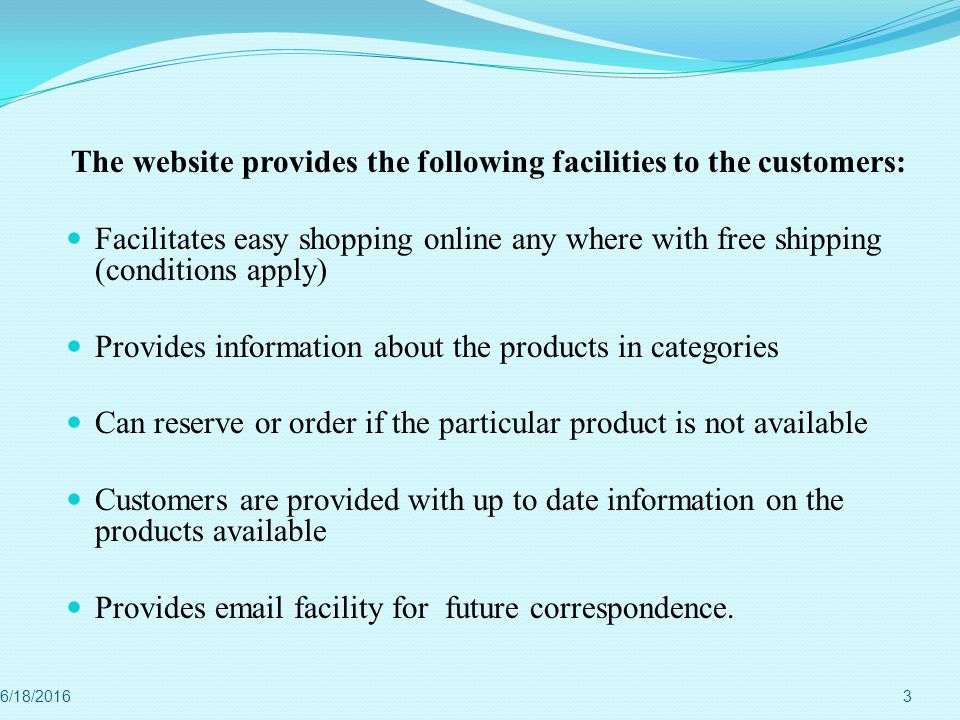 Provides information about the products in categories