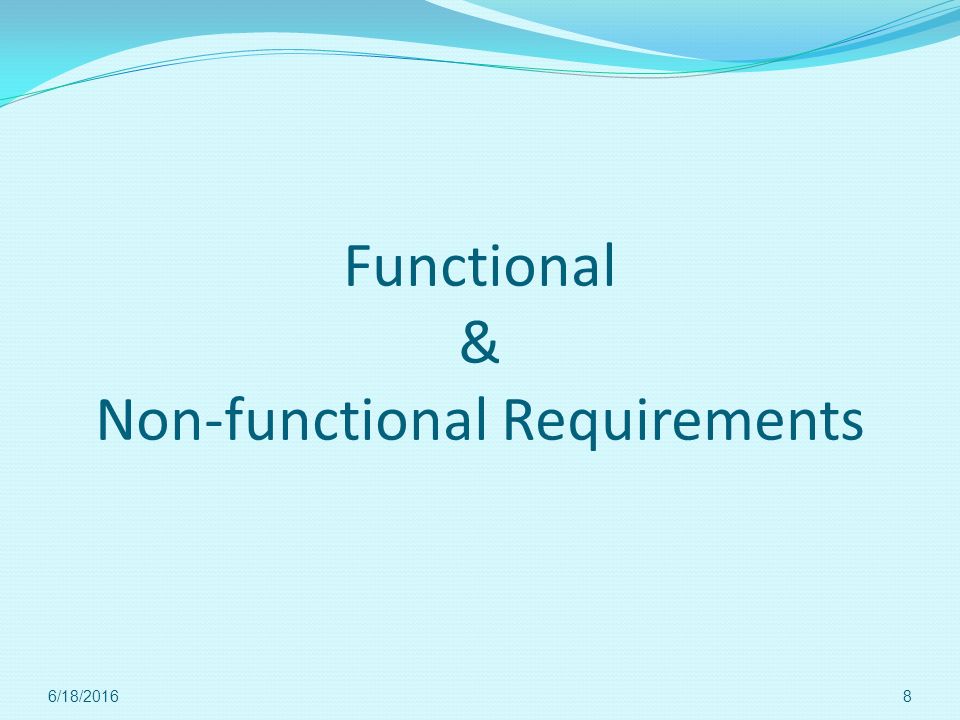 Functional & Non-functional Requirements