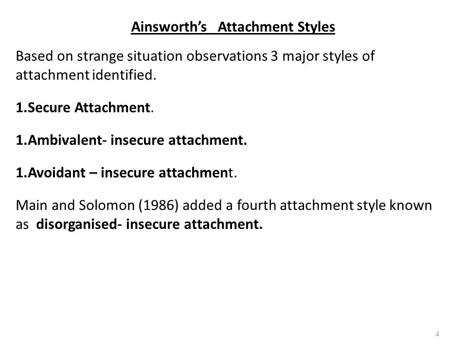 ainsworth attachment theory