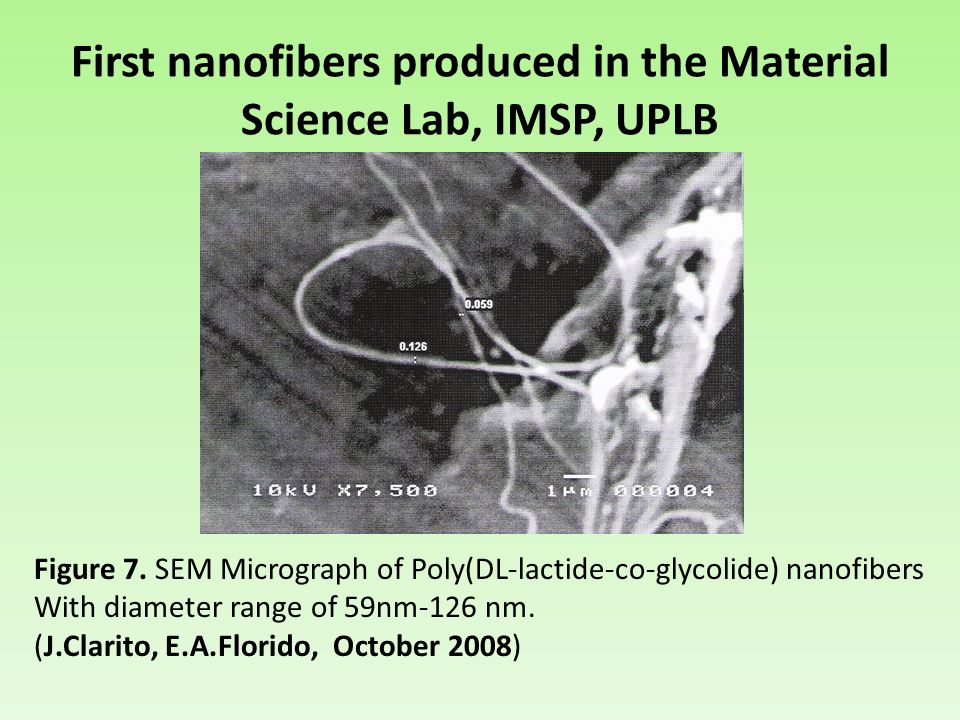 First nanofibers produced in the Material Science Lab, IMSP, UPLB