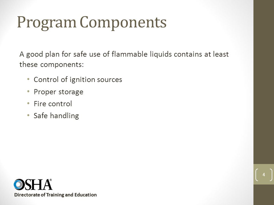 Flammable Liquids Directorate Of Training And Education Ppt