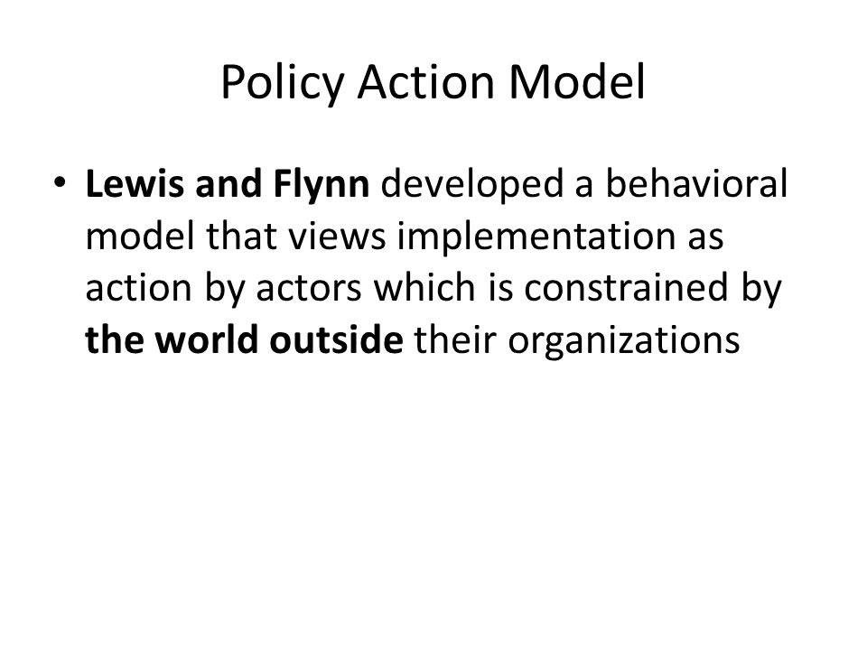 Policy Action Model