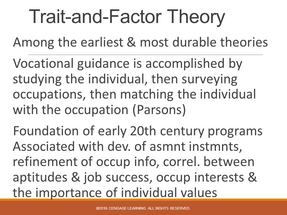 parsons trait and factor theory