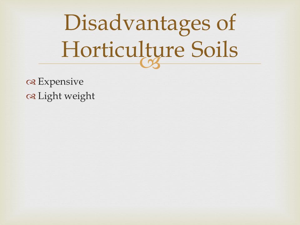 Negatives of horticulture