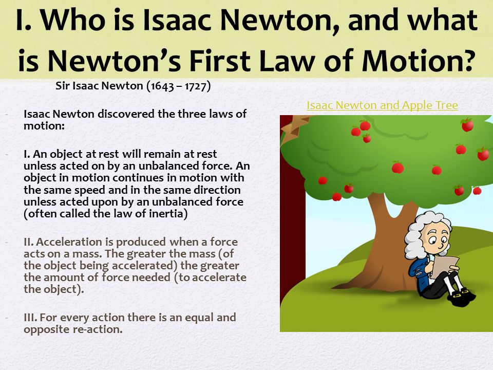 Section – “Inertia: Newton's First Law of Motion” - ppt video ...
