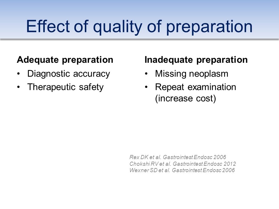 Effect of quality of preparation