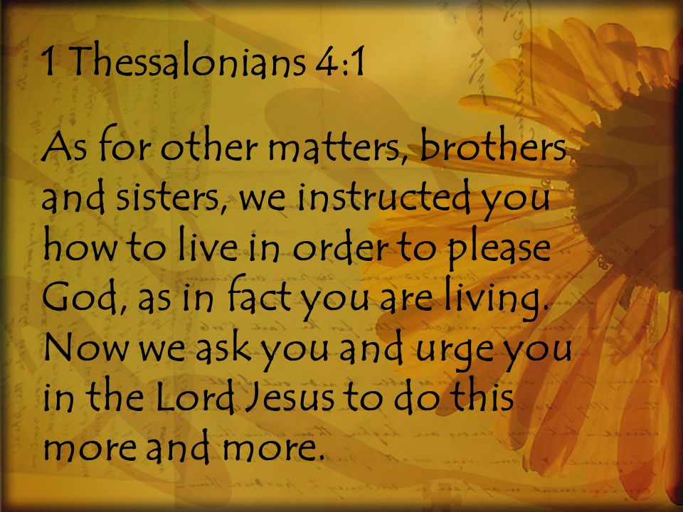1 Thessalonians 4:1