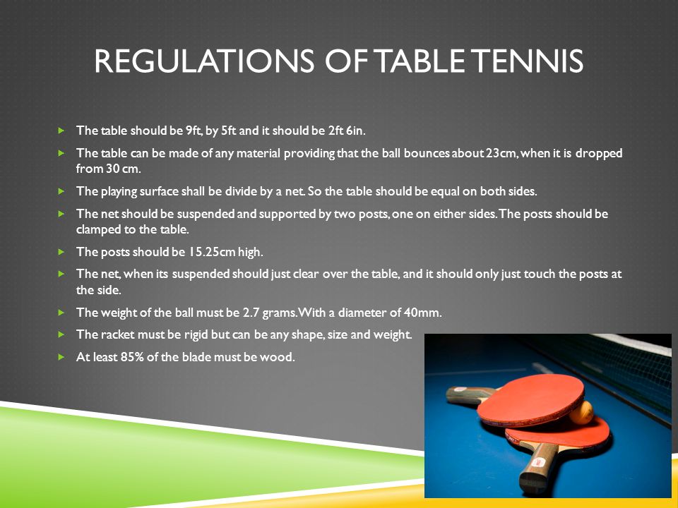 Rules and Regulations of table tennis and badminton - ppt video online  download