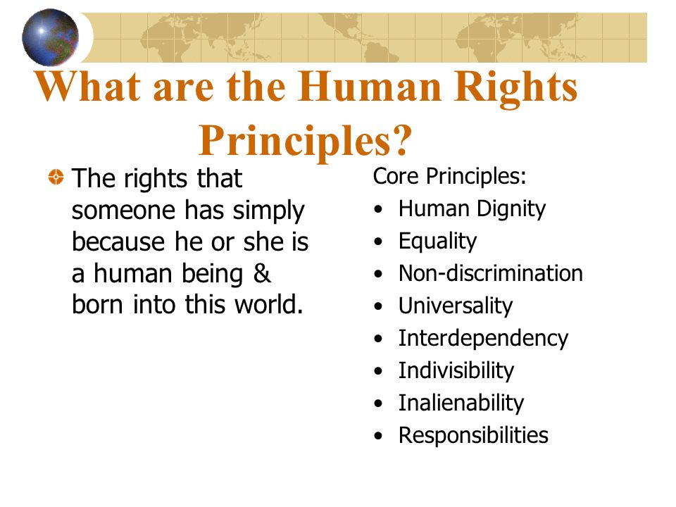 basic principles of human rights