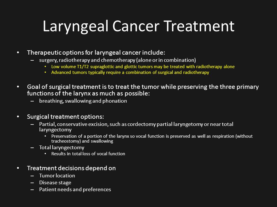 laryngeal cancer treatment