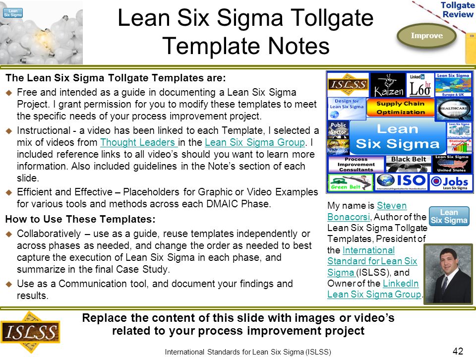 Lean Six Sigma Improve Phase Tollgate Review Ppt Download