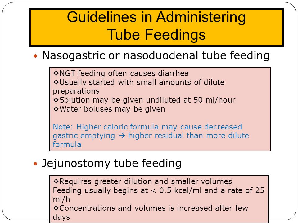 Tube Feeding Chart