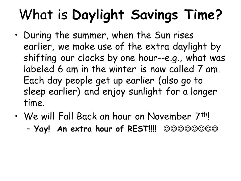 What is Daylight Savings Time