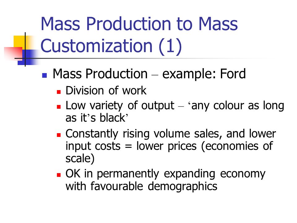 mass customization marketing
