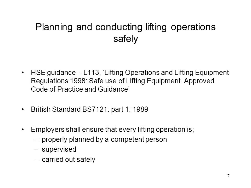 Lifting Operations And Lifting Equipment Regulations (LOLER) Ppt Video ...