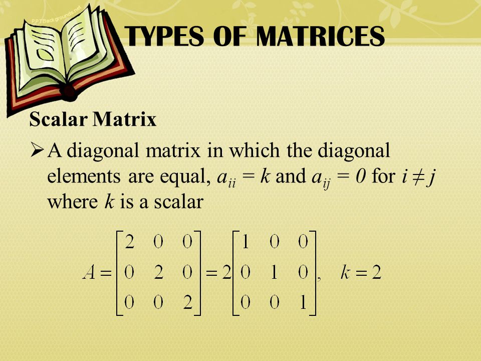 Introduction Types of Matrices Operations - ppt video online download